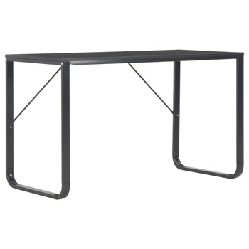 Birou de calculator, vidaXL, Negru, Pal si metal, 120 x 60 x 73 cm Birou de calculator, vidaXL, Negru, Pal si metal, 120 x 60 x 73 cm
