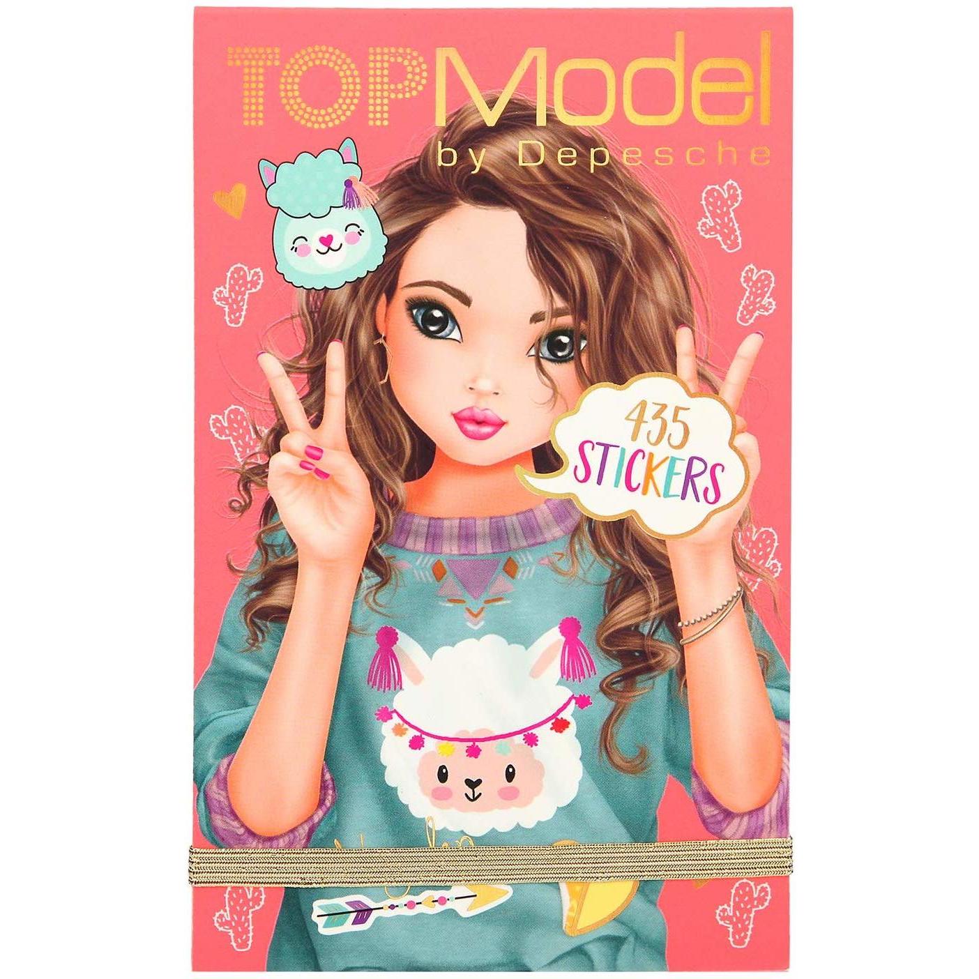 Carnet stickere Alpaca Top Model, Depesche, Portocaliu
