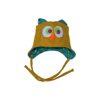 Caciula din amestec de lana fiarta captusita cu bumbac, Bufnita, Kitisimo, 6-7 ani Caciula din amestec de lana fiarta captusita cu bumbac, Bufnita, Kitisimo, 6-7 ani