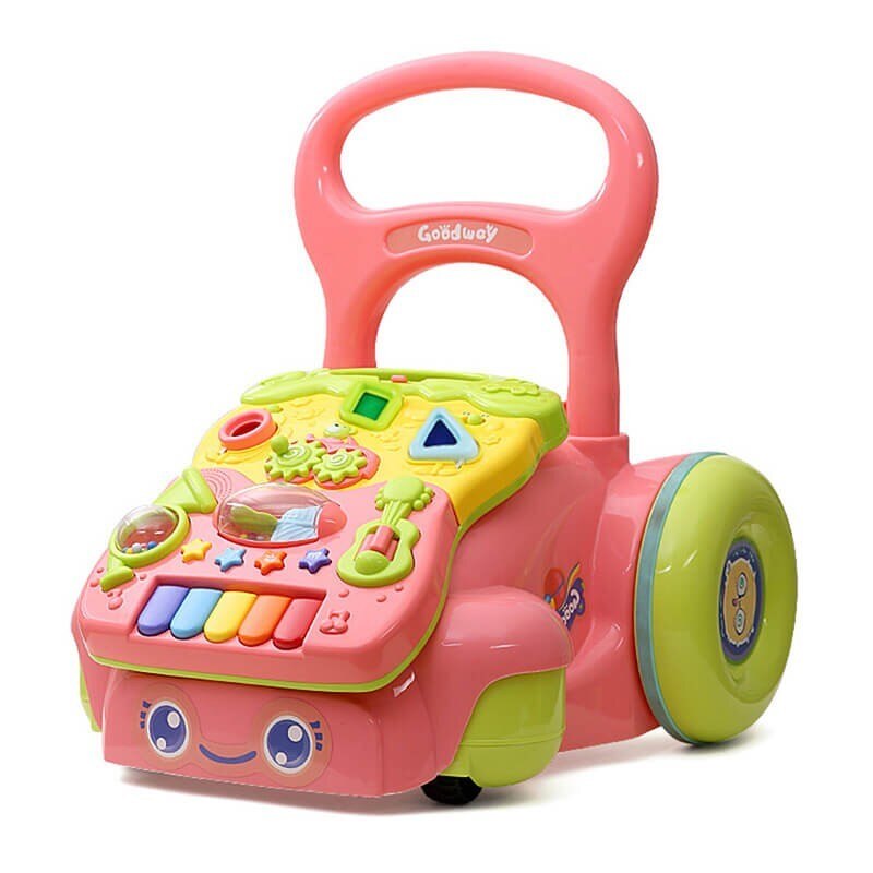 Antepremergator si centru de activitati muzical 2 in 1, GW roz