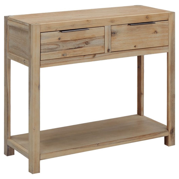 Конзолна маса vidaXL, 82x33x73 cм, акациево дърво масив, 9.1 Kg