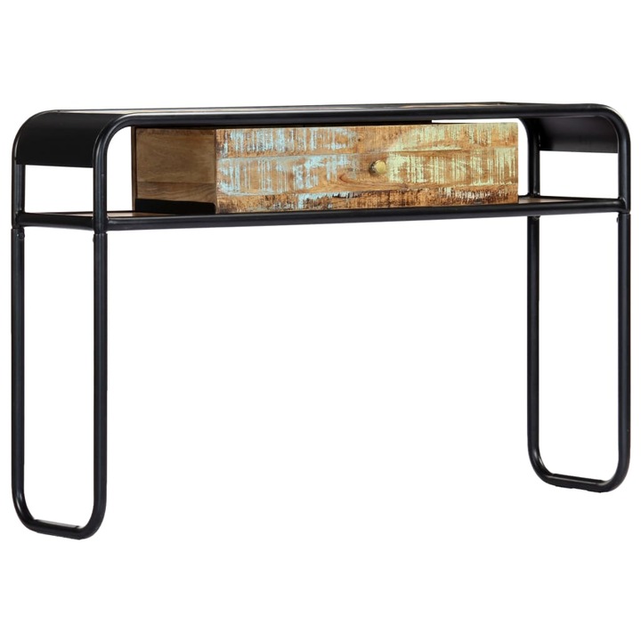 Конзолна маса vidaXL, 118x30x75 cм, регенерирано дърво масив, 17.04 Kg
