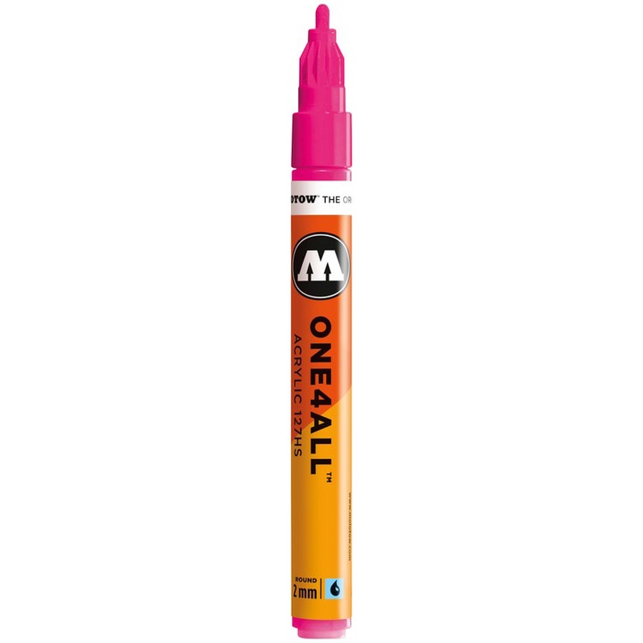 Marker acrilic Molotow One4All 127HS 2mm neon pink fluorescent