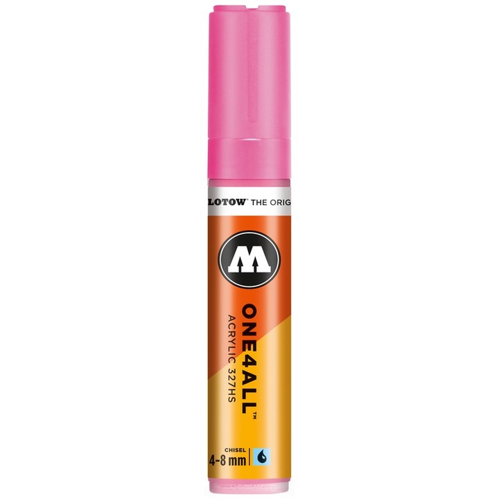 Marker acrilic Molotow One4All 327HS 4-8mm neon pink