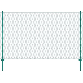 Set 1 rola de plasa de gard cu 11 stalpi, vidaXL, Otel vopsit electrostatic, 25 x 1,5 m, stalp 1,34 m x 0,78 m, Verde Set 1 rola de plasa de gard cu 11 stalpi, vidaXL, Otel vopsit electrostatic, 25 x 1,5 m, stalp 1,34 m x 0,78 m, Verde