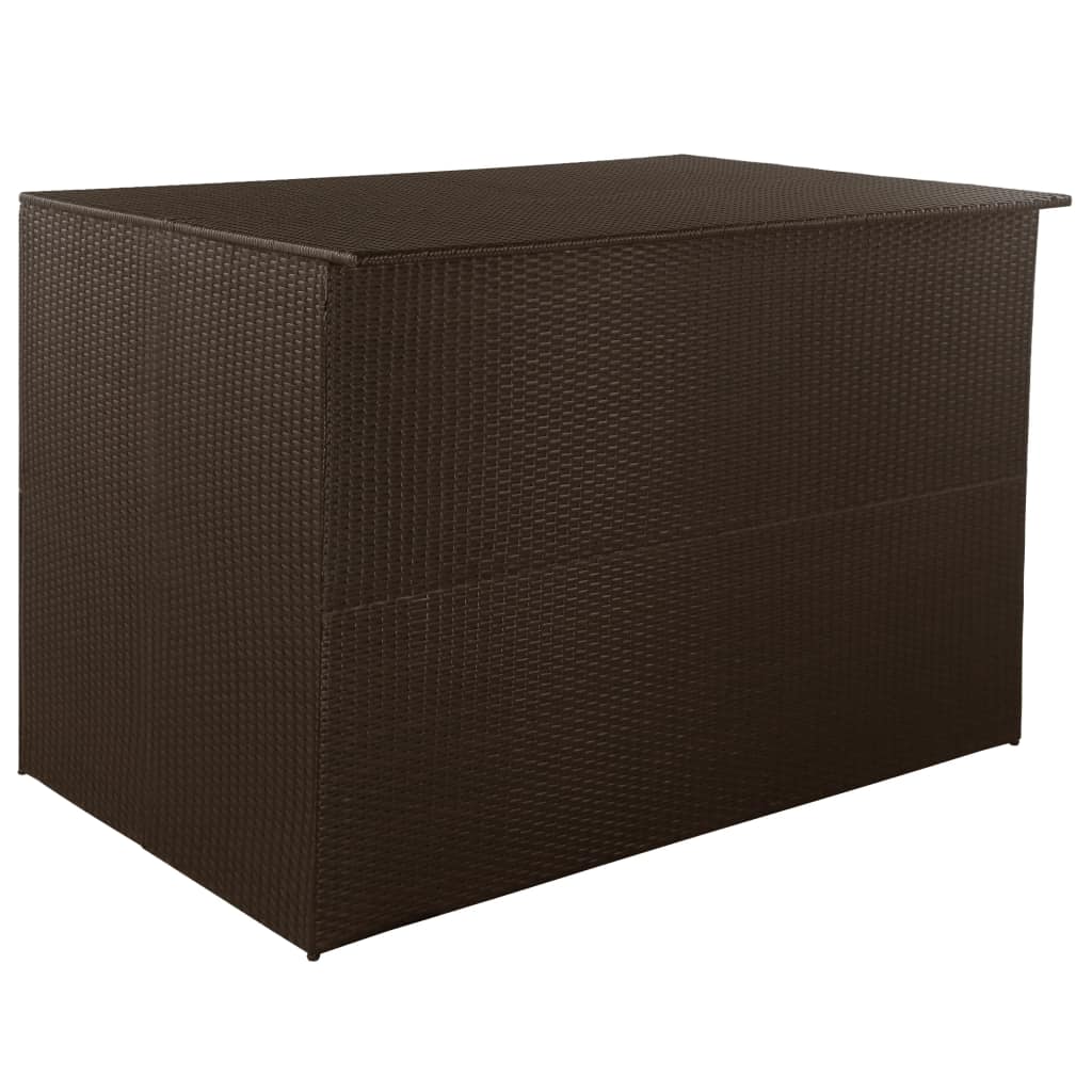 Lada depozitare, vidaXL, Poliratan, 150x100x100 cm, Maro