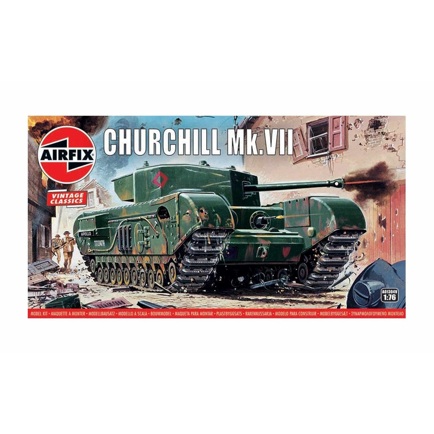 Kit constructie Airfix Tanc Vintage Classics - Churchill Mk.VII Tank 1:76
