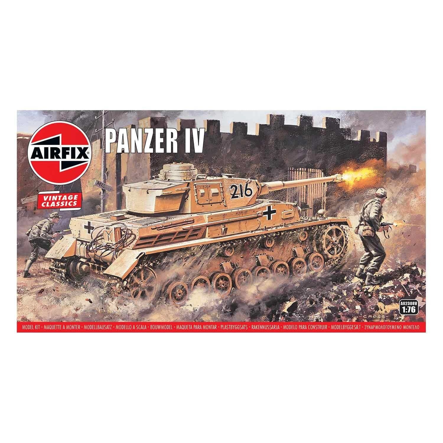 Kit constructie Airfix Tanc Vintage Classics - Panzer IV F1/F2 1:76 New