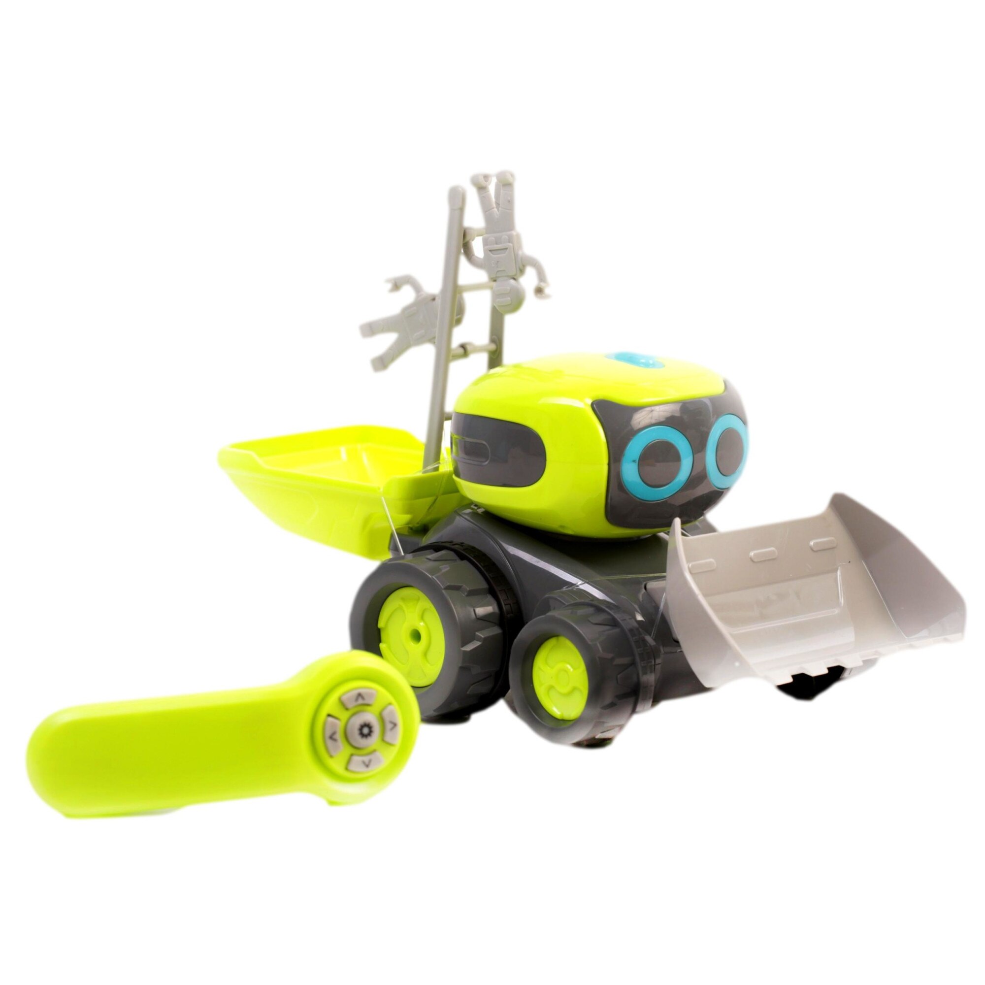 Set Masina Robot Constructie , Team, Cu Remorca Si Unelte Inteligent Cu Telecomanda Interactiv cu Sunete Si Lumini