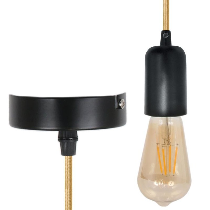 Lustra decorativa tip pendul, Negru Mat