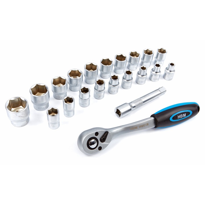 Set clichet cu tubulare 1/2 20 piese