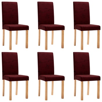Set de 6 scaune pentru living, vidaXL, Grena, 42 x 51 x 95 cm, cadru lemn