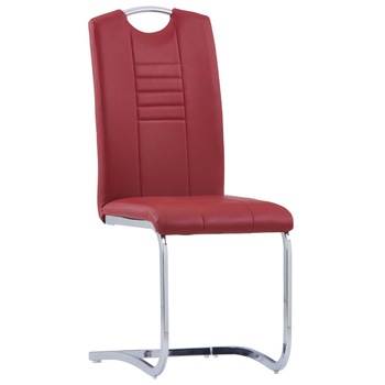 Set 2 scaune bucatarie/dining, vidaXL, Piele ecologica, 42 x 52 x 100 cm, Rosu Set 2 scaune bucatarie/dining, vidaXL, Piele ecologica, 42 x 52 x 100 cm, Rosu