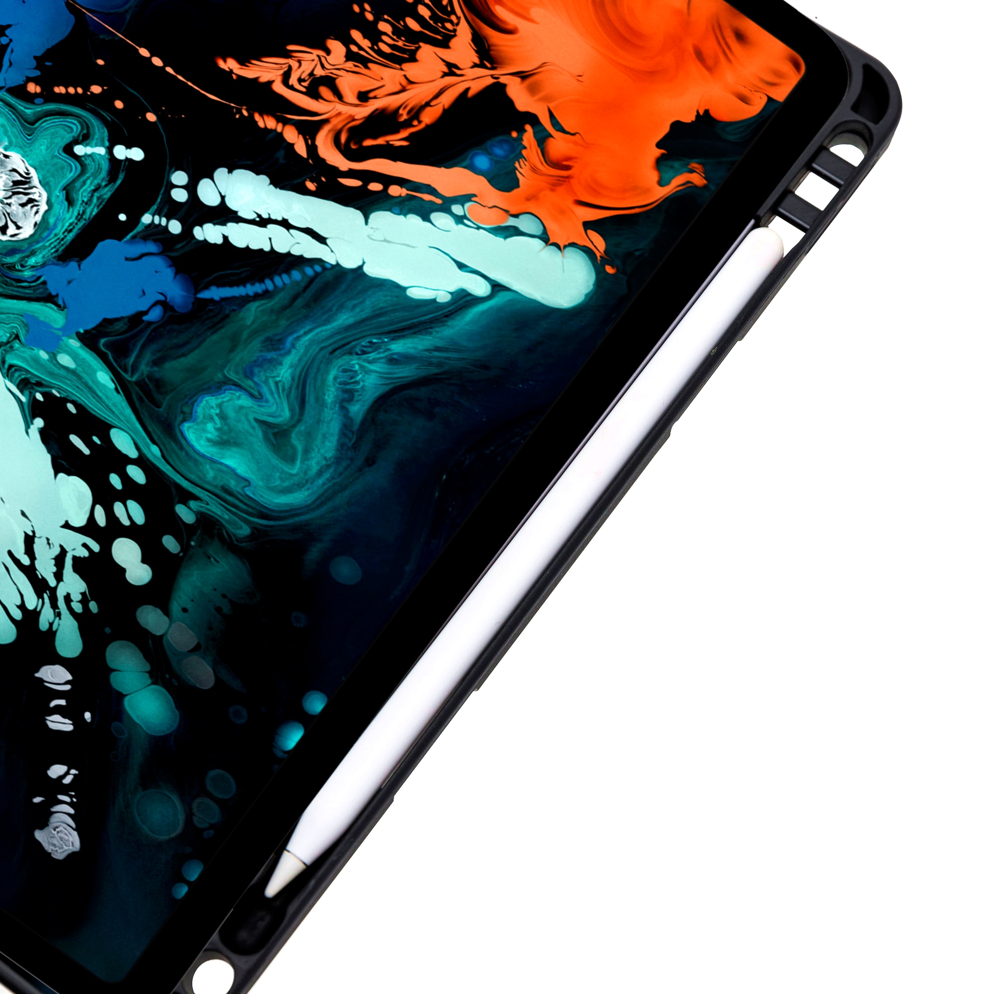 Husa piele naturala premium, protectie superioara, back cover, suport pencil integrat, iPad Pro 12.9 (2018) - Bouletta Felix, Antique tan