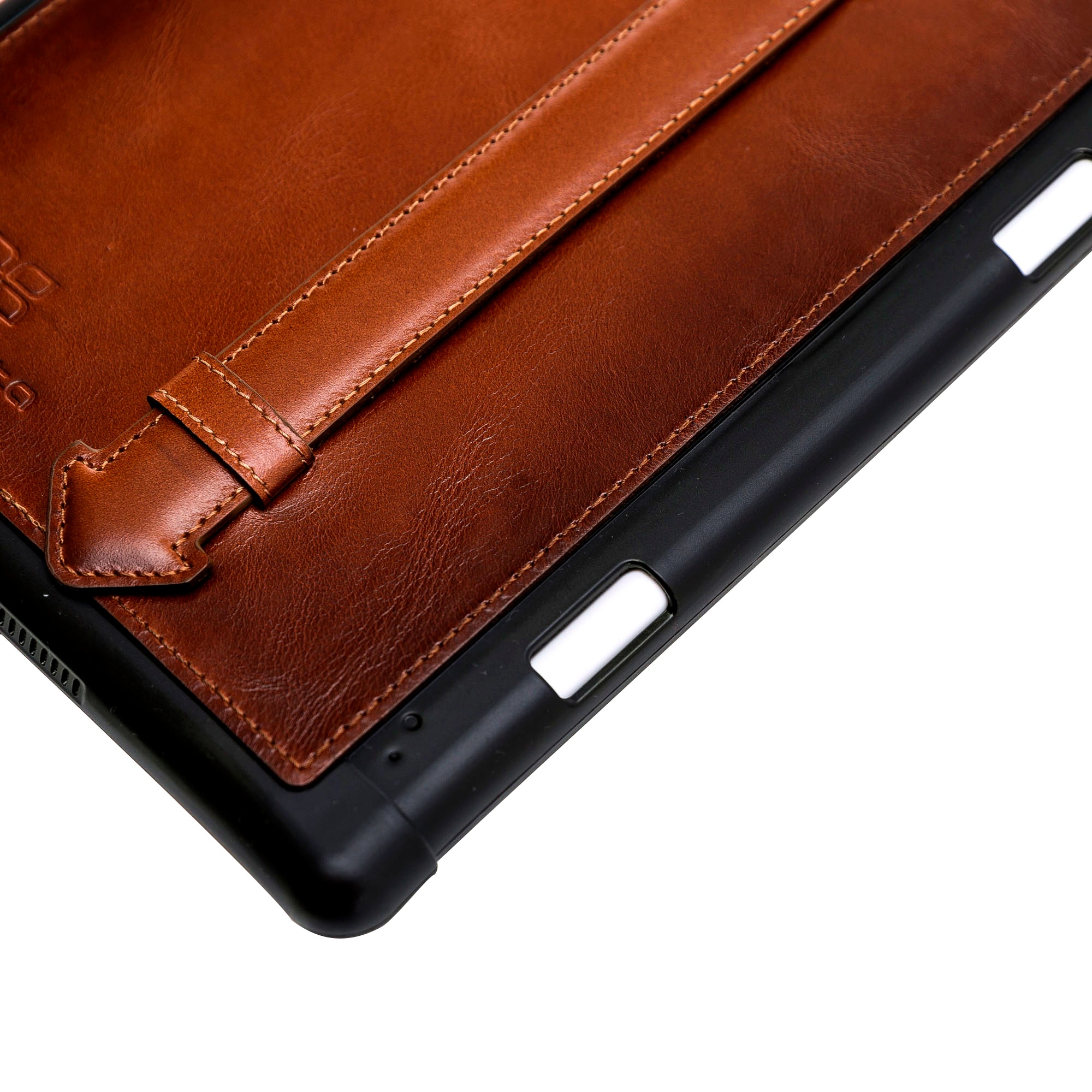 Husa piele naturala premium, protectie superioara, back cover, suport pencil integrat, iPad Mini 5 (2019) / Mini 4 - Bouletta Felix, Burnished tan