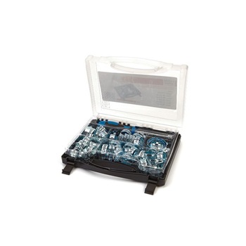 Trusa coliere metalice cu surubelinita coliere 50 piese Trusa coliere metalice cu surubelinita coliere 50 piese