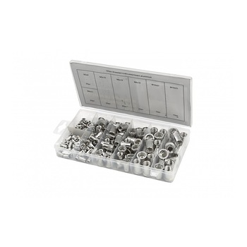 Set piulite nituibile aluminiu 150 buc Set piulite nituibile aluminiu 150 buc