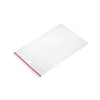 Set 100 pungi 10 cm x 10 cm transparent cu fermoar ziplock cu gaura Set 100 pungi 10 cm x 10 cm transparent cu fermoar ziplock cu gaura