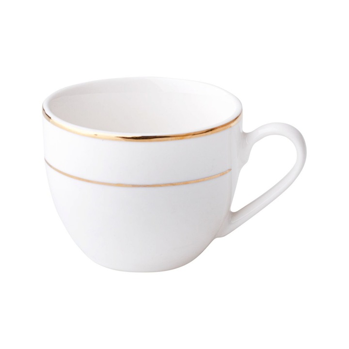 Ceasca cafea espresso 90 ml, portelan, Ambition Aura Gold