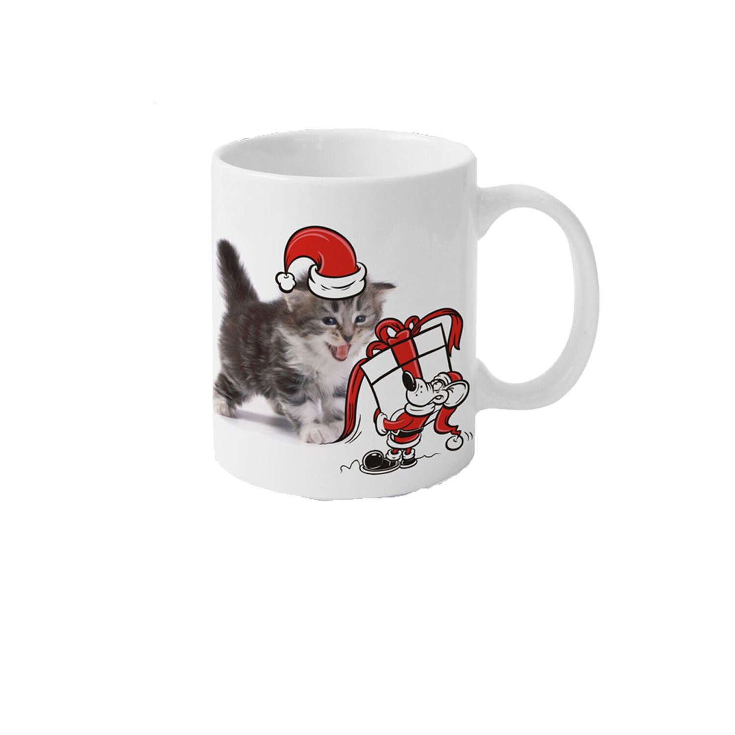 Cana model Craciun 300ml, pisica