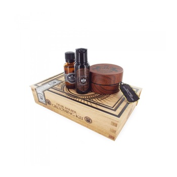 Set cadou par pentru barbati Dear Barber Sampon pentru par 50 ml + Pomada de finisare 100 ml + Apa de toaleta 30 ml Set cadou par pentru barbati Dear Barber Sampon pentru par 50 ml + Pomada de finisare 100 ml + Apa de toaleta 30 ml