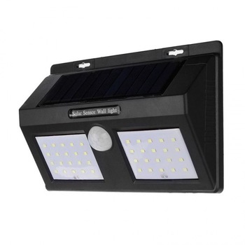 Lampa solara cu senzor de miscare YH818, 40 x LED, Negru Lampa solara cu senzor de miscare YH818, 40 x LED, Negru