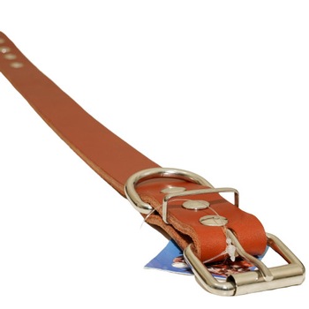 Zgarda pentru caini din piele naturala Manhatan 14, 60 cm, Maro Zgarda pentru caini din piele naturala Manhatan 14, 60 cm, Maro