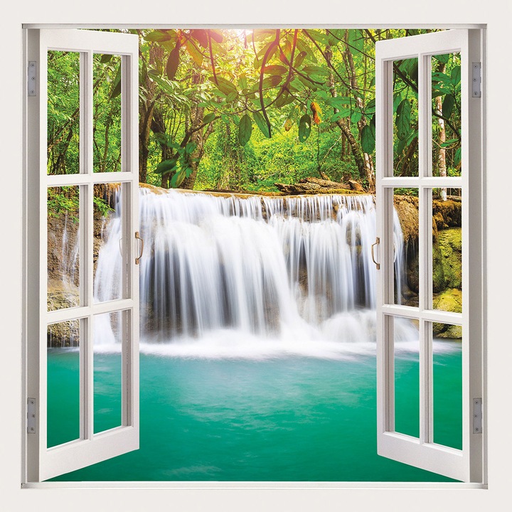 Panou decorativ din sticla securizata pentru bucatarie, protectie aragaz, antistropire, sticla securizata 6mm, Print UV, octopus, imprimata Multicolor, 650mmx650mm oct125-65x65