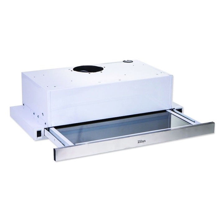 Абсорбатор за вграждане ZILAN, 2 мотора, Мощност 2 x 55 W, Бял