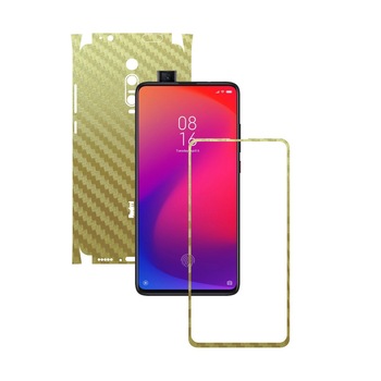 Folie Protectie Carbon Skinz pentru Xiaomi Redmi K20/ K20 Pro/ K20 Premium - Carbon Auriu 360 Cut, Skin Adeziv Full Body Cover pentru Rama Ecran, Carcasa Spate si Laterale Folie Protectie Carbon Skinz pentru Xiaomi Redmi K20/ K20 Pro/ K20 Premium - Carbon Auriu 360 Cut, Skin Adeziv Full Body Cover pentru Rama Ecran, Carcasa Spate si Laterale
