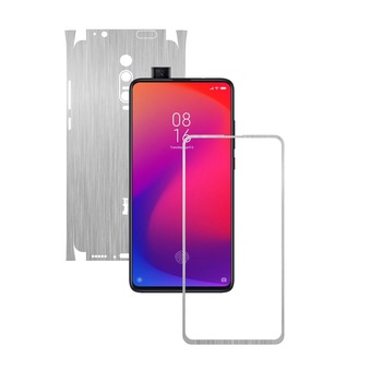 Folie Protectie Carbon Skinz pentru Xiaomi Redmi K20/ K20 Pro/ K20 Premium - Brushed Argintiu 360 Cut, Skin Adeziv Full Body Cover pentru Rama Ecran, Carcasa Spate si Laterale Folie Protectie Carbon Skinz pentru Xiaomi Redmi K20/ K20 Pro/ K20 Premium - Brushed Argintiu 360 Cut, Skin Adeziv Full Body Cover pentru Rama Ecran, Carcasa Spate si Laterale
