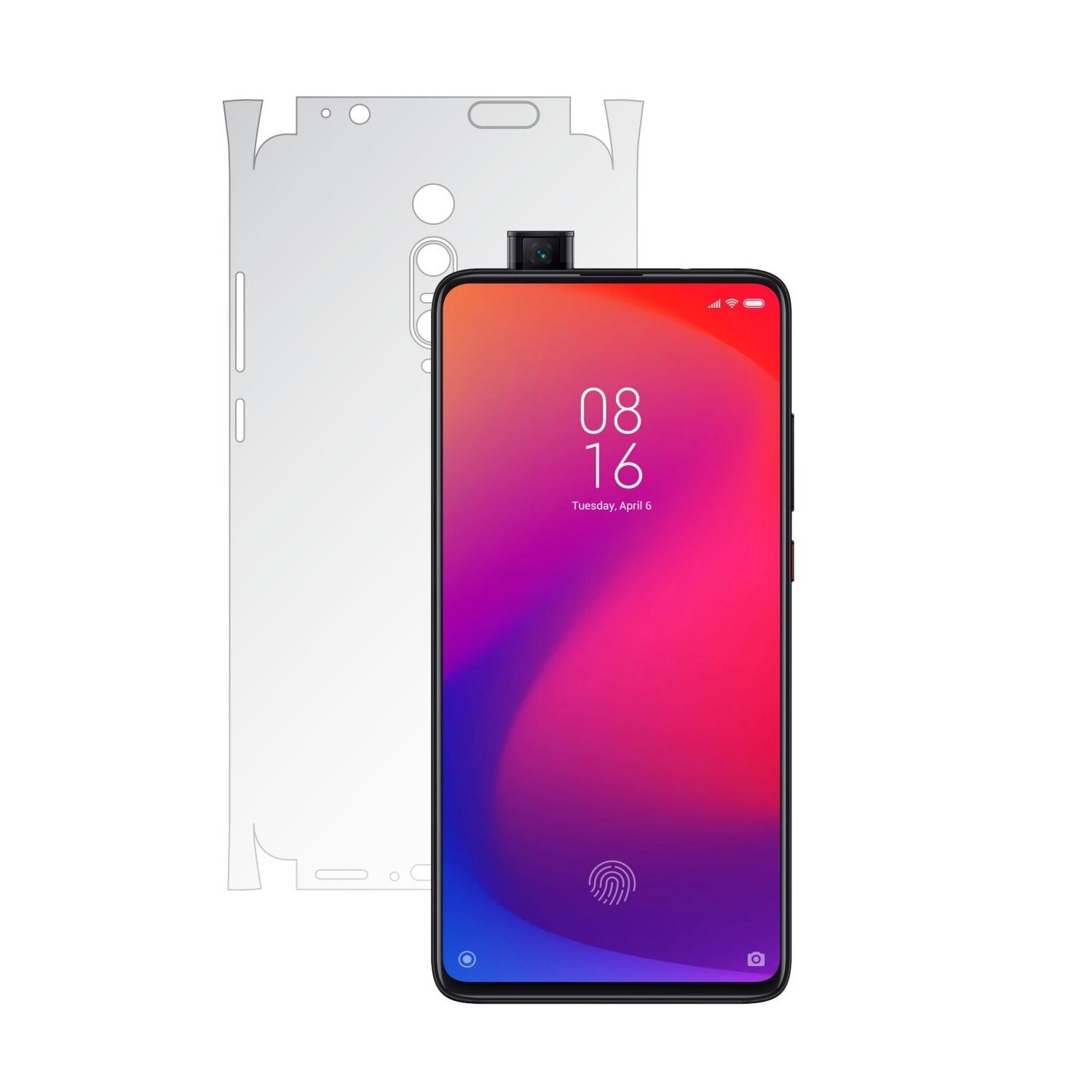 Folie Protectie Spate Invisible Skinz HD pentru Xiaomi Mi 9T / 9T Pro - Folie Siliconica Ultra-Clear cu taiere 360 Cut pentru Carcasa Spate si Laterale, Skin Adeziv Transparent, Edge to Edge Full Case Cover