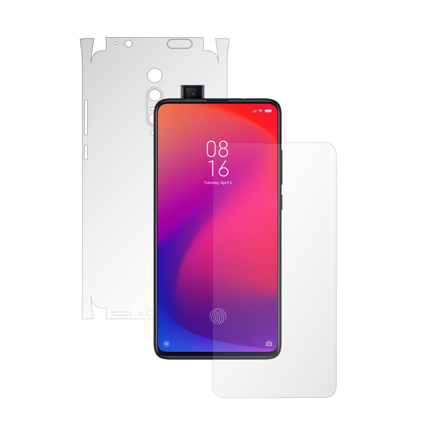 Folie Full Body Invisible Skinz HD pentru Xiaomi Mi 9T / 9T Pro - Folie Protectie Siliconica Ultra-Clear cu taiere 360 Cut pentru Ecran, Carcasa Spate si Laterale, Skin Adeziv Transparent, Edge to Edge Cover