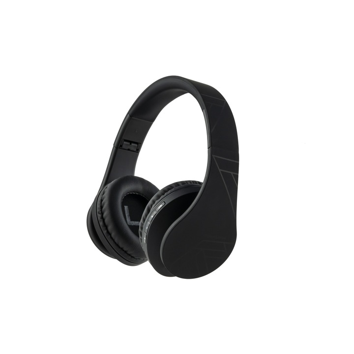 Безжични Слушалки PowerLocus, Bluetooth, Over-Ear, Сгъваеми, с опция за AUX режим, Micro SD/TF, FM за iPhone, Android, Laptop, PC, Черен