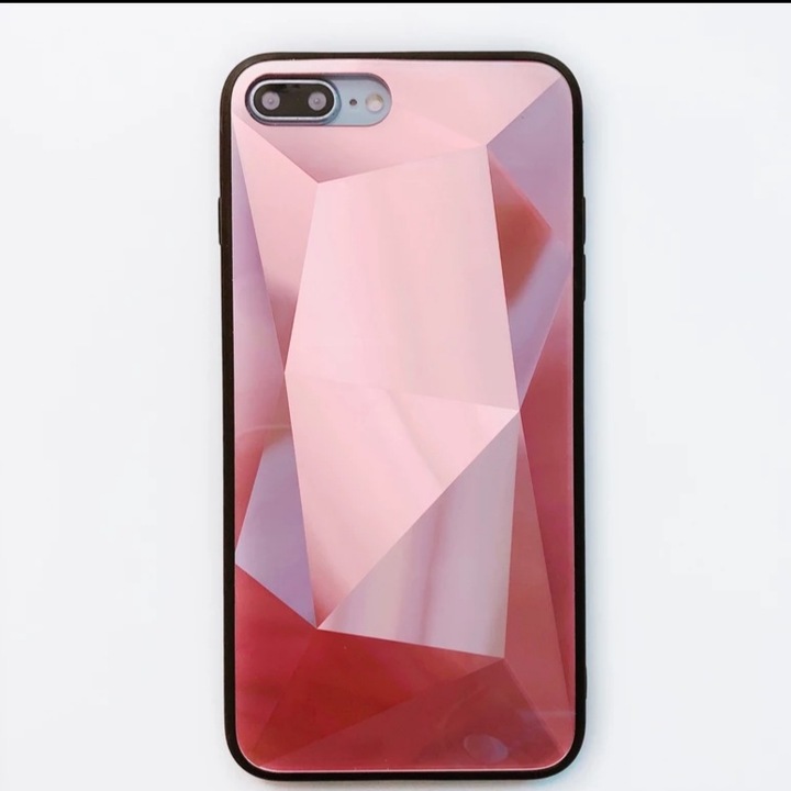 Az iPhone 7 Plus Brown készülékkel kompatibilis gyémánt textúrájú tükörborítás