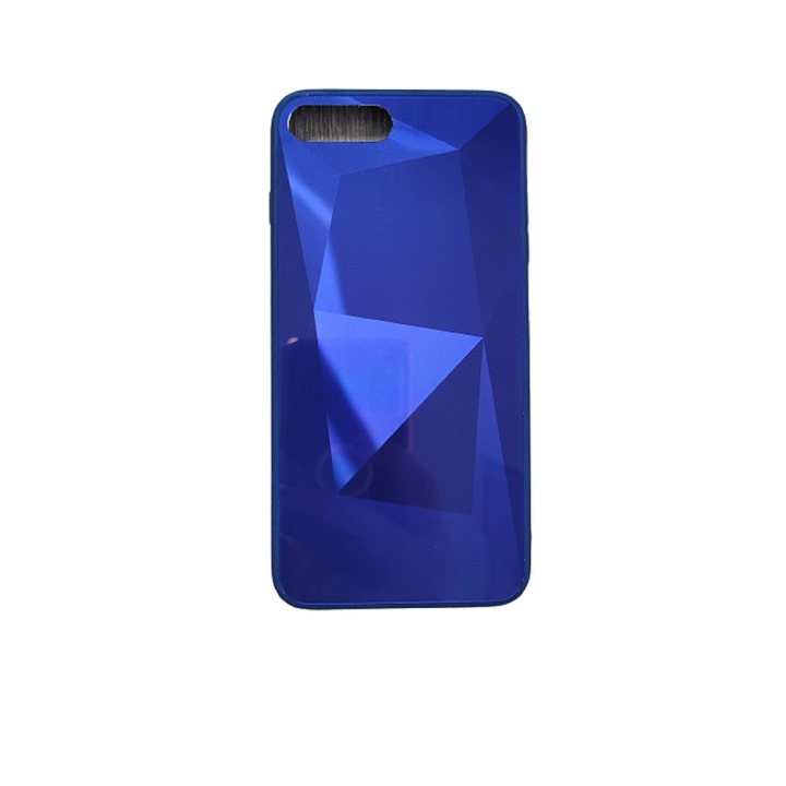iPhone 7-tel kompatibilis gyémánt textúrájú tükörborítás, kék