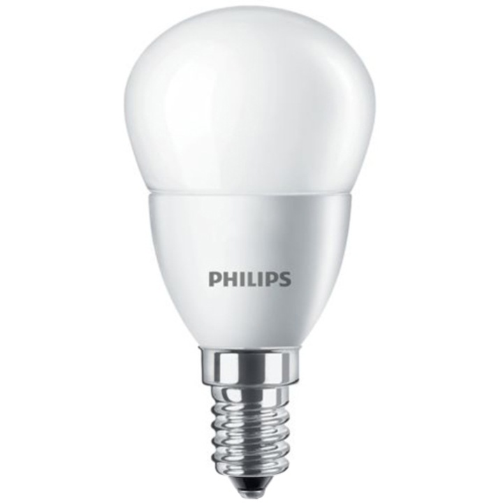 Крушка LED Philips, E14, 5.5W (40W), 470 лумена, A+, Бяла топла светлина