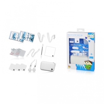 Kit accesorii Playfect 34814 Alb 14 in 1 pentru Nintendo DSI si DS Lite Kit accesorii Playfect 34814 Alb 14 in 1 pentru Nintendo DSI si DS Lite