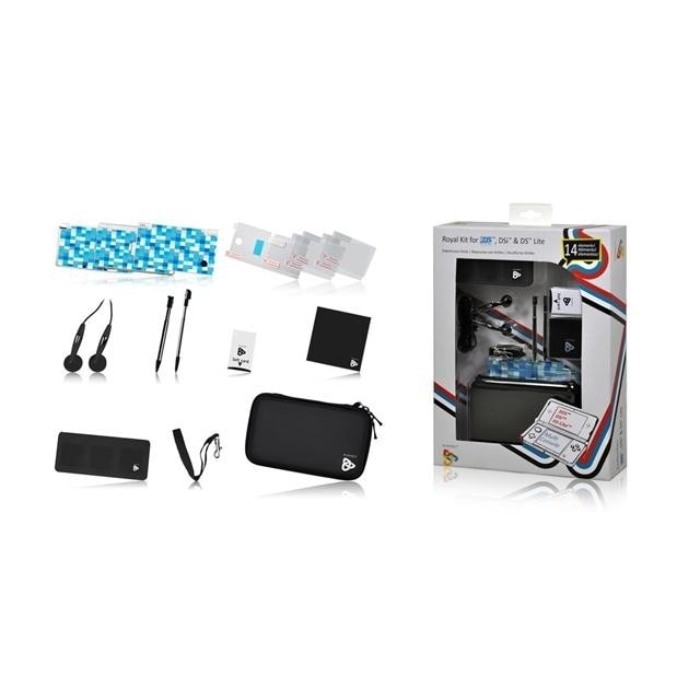 Set accesorii Playfect Royal Kit 14 in 1 Negru pentru 3DS, DSI si DS Lite