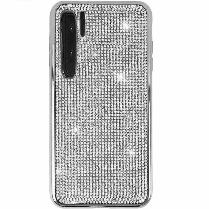 Husa Luxury cu Cristale si Strasuri Huawei P30 Pro Argintiu