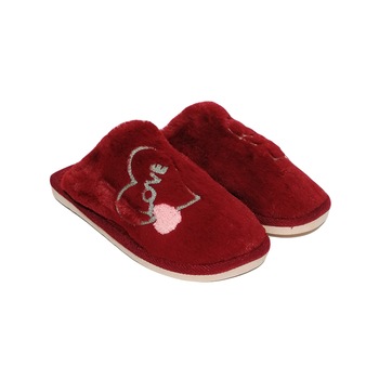 Papuci casa dama Trendd Heart, Grena, 38-39 Papuci casa dama Trendd Heart, Grena, 38-39