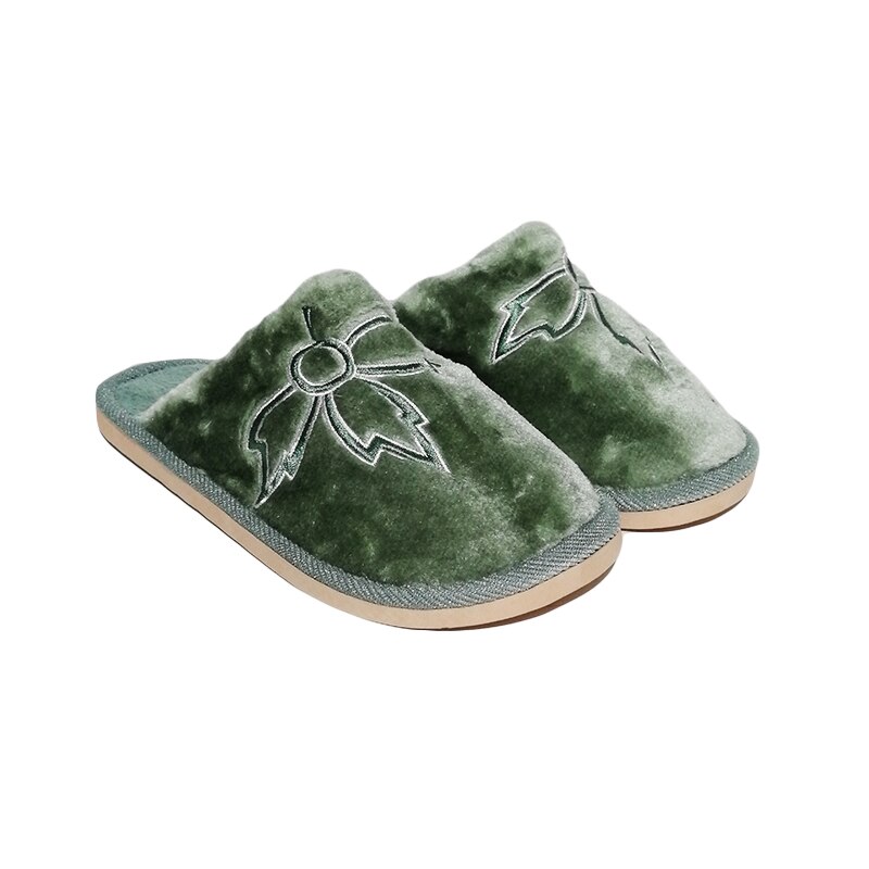 Papuci casa dama Trendd Map, Verde, 38-39
