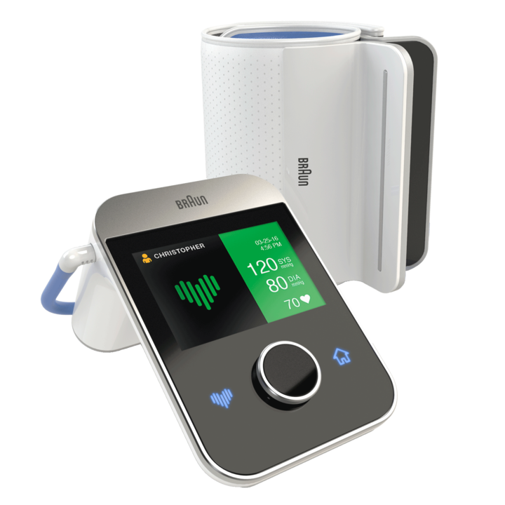 Braun BUA7200CEME ActivScan 9 felkaros vérnyomásmérő, szinkronizál a Braun Healthy Heart alkalmazással, 2 felhasználói memória 2x200 méréshez