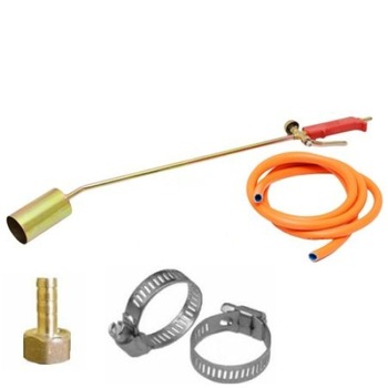 Arzator parlitor pe gaz dublu robinet + 2 m Furtun, 1 x Piulita inversa si 2x Coliere incluse Arzator parlitor pe gaz dublu robinet + 2 m Furtun, 1 x Piulita inversa si 2x Coliere incluse