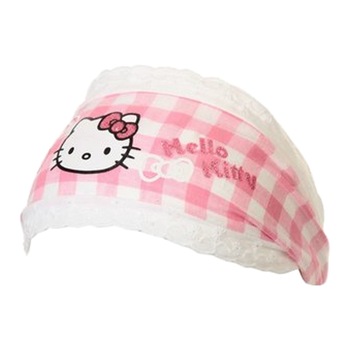 Bandana pentru copii Hello Kitty, 100% bumbac, roz/alb, HK010P Bandana pentru copii Hello Kitty, 100% bumbac, roz/alb, HK010P