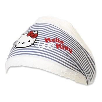 Bandana pentru copii Hello Kitty, 100% bumbac, albastru/alb, HK010B Bandana pentru copii Hello Kitty, 100% bumbac, albastru/alb, HK010B