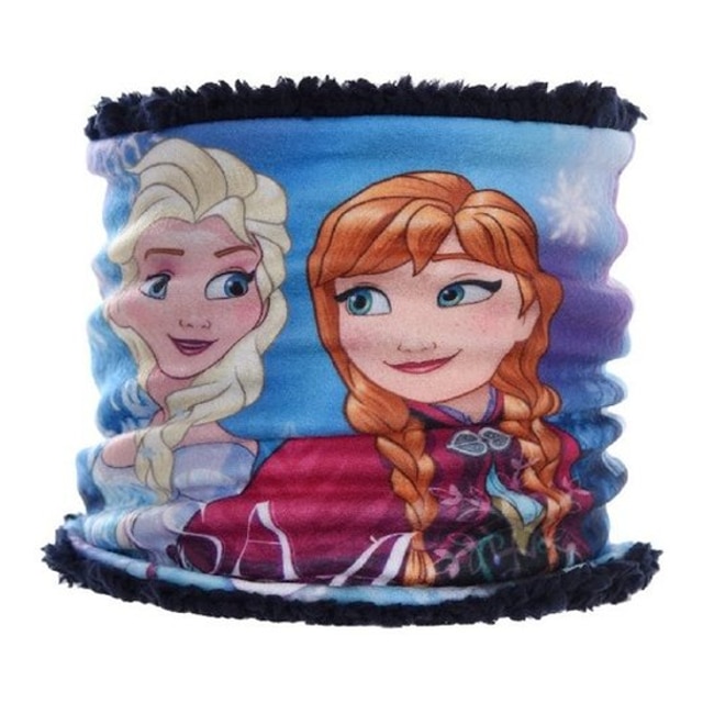 Fular Frozen, Anna si Elsa, model tub, 50 x 22 cm, coral fleece/jersey
