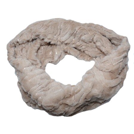 Fular dama, Dave circular din blanita cu inserti de paiete , D&J Exclussive, bej