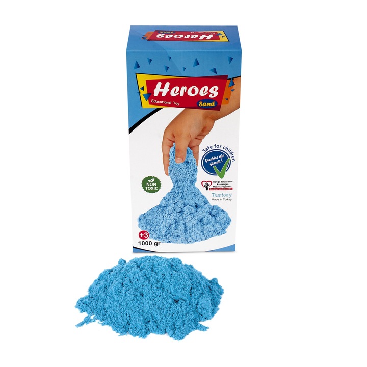 Детска играчка кутия кинетичен пясък за игра вкъщи Pyasachko 1,000 кг, Син