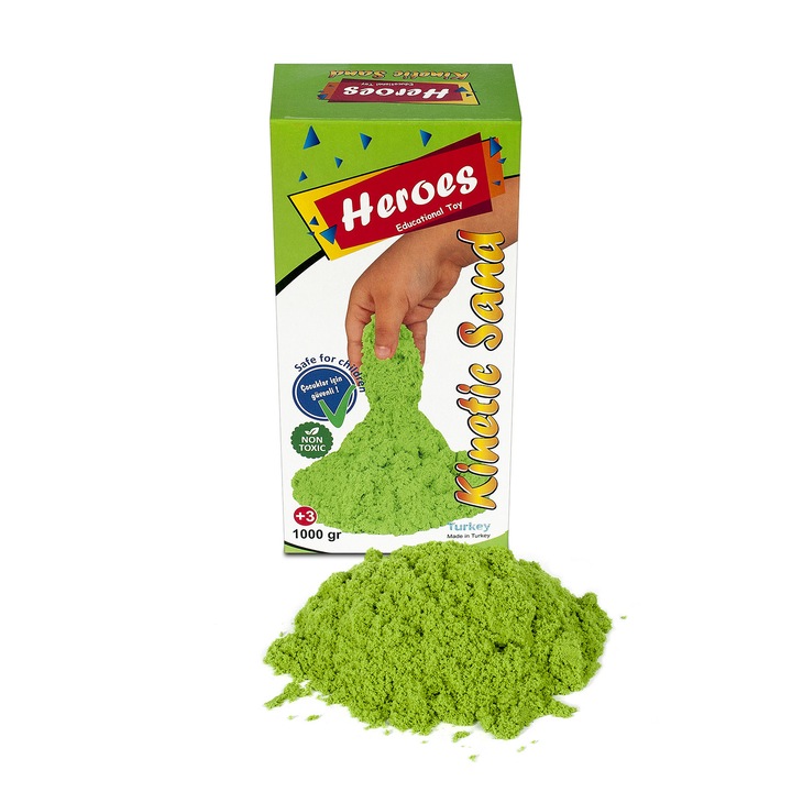 Детска играчка кутия кинетичен пясък за игра вкъщи Pyasachko 1,000 кг, Зелен